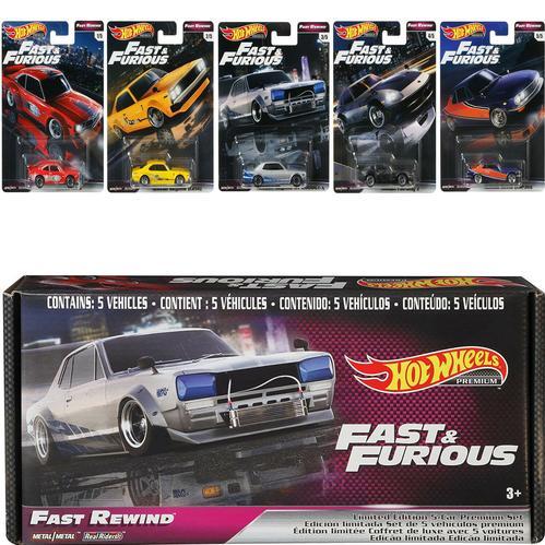 HOT WHEELS PREMIUM 2020 FAST & FURIOUS FAST REWIND COLLECTORS BOX SET OF 5