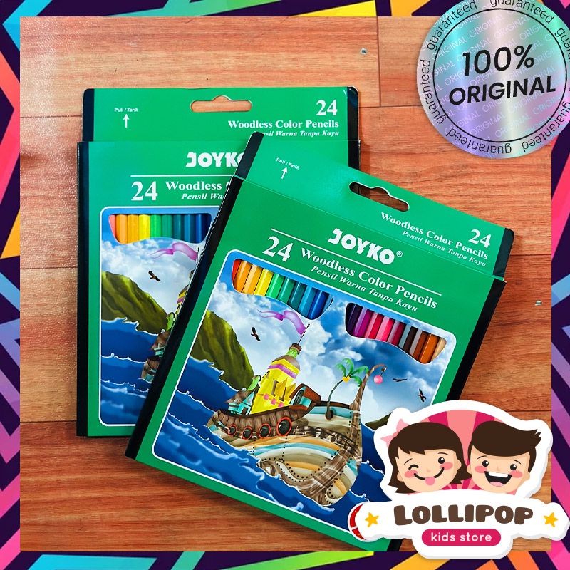 

Pensil Warna JOYKO 24 Warna PANJANG CP-104
