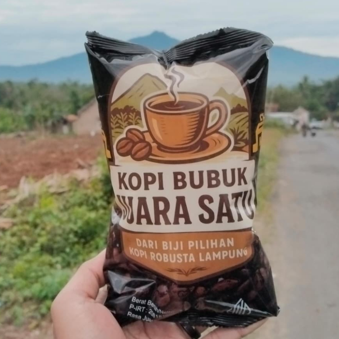

Kopi Bubuk JUARA SATU Coffee Robusta Lampung 200gr