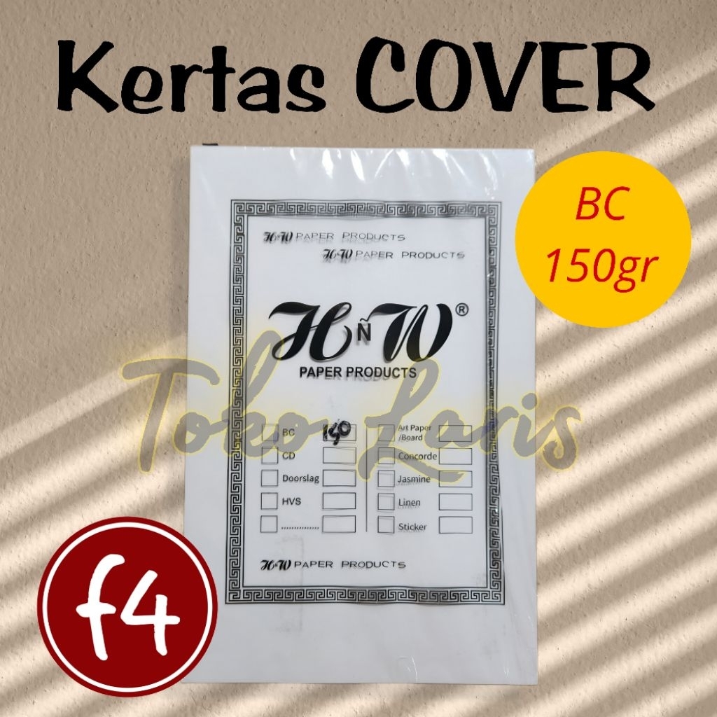 

Kertas Cover BC Folio F4 150gr