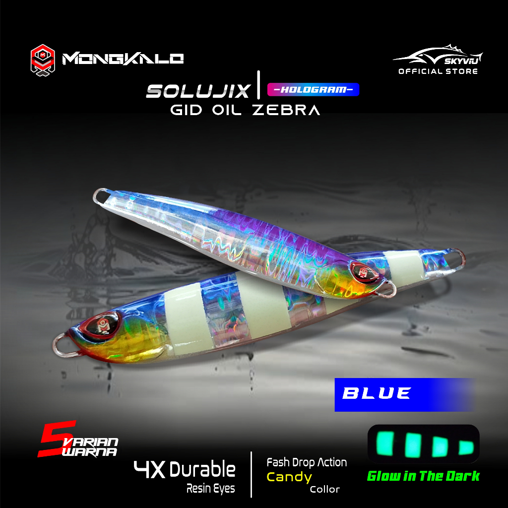 Mongkalo Solujix Minyak GID-Zebra noMotif Candy 40 Biru