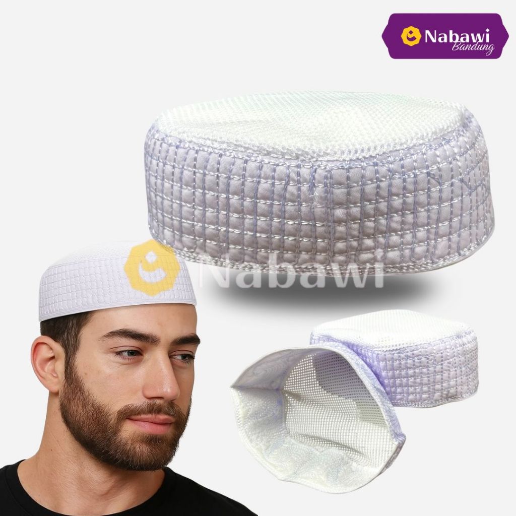 Peci Haji Madinah Jaring / Peci Haji / Peci Murah / Oleh-oleh Haji Umroh Nabawi Bandung