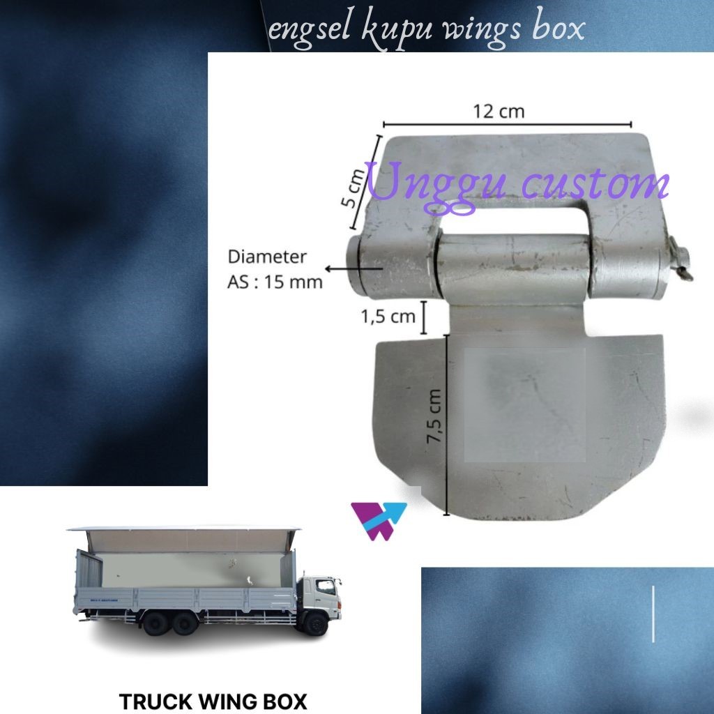 engsel mobil truk besar jumbo engsel Kupu Wings Box