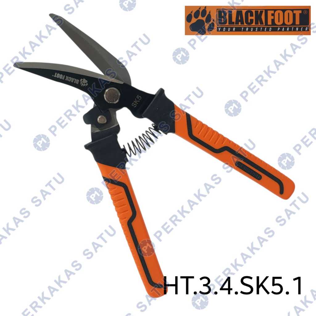 

GUNTING LENGKUNG MULTIFUNGSI BLACKFOOT HT.3.4.SK5.1 TINMAN SNIPS BAHAN BAJA SK-5 TAHAN KARAT