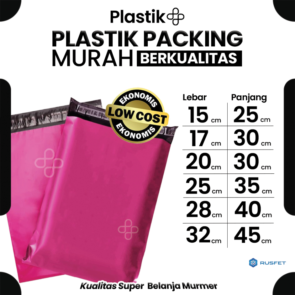 

Amplop Plastik Polymailer Pink Low Cost Plastic Packing Polos Online shop Rusfet Termurah Ecer