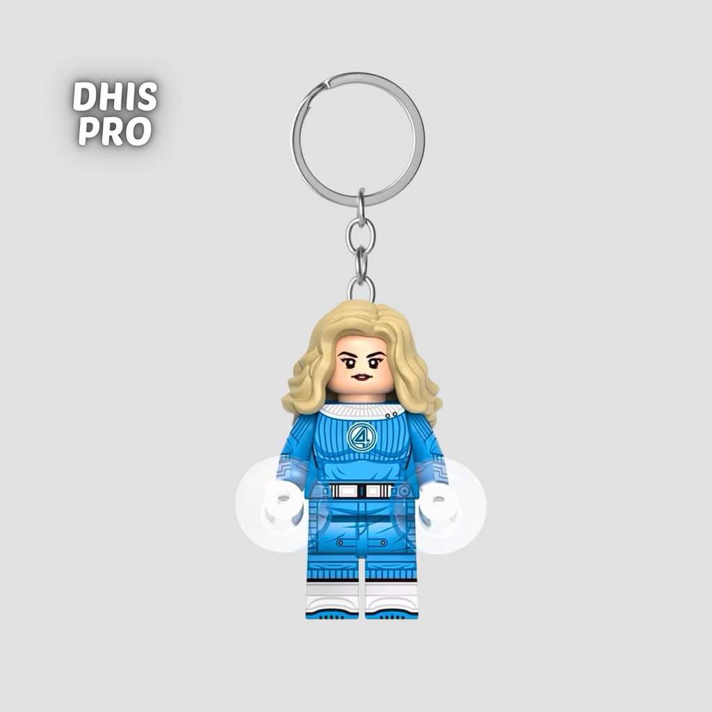 Dhis Project Gantungan Kunci LEGO Minifigure Invisible Woman Susan Storm Fantastic Four The First St