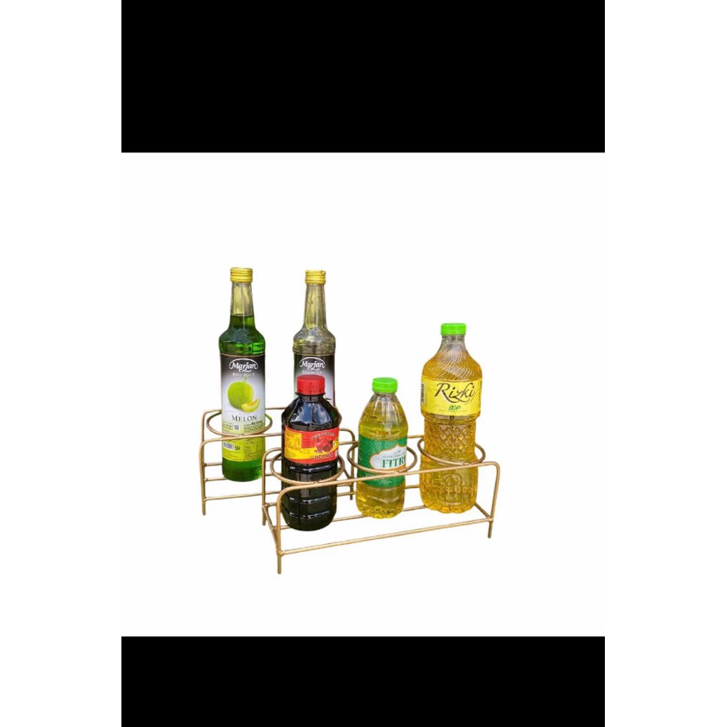 rak tempat minyak botol kecap saus siup besi sebaguna