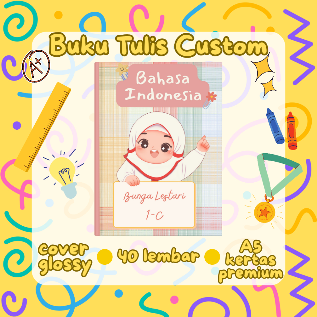 

Buku Tulis Sekolah Custom Nama | Buku Tulis Anak Sekolah