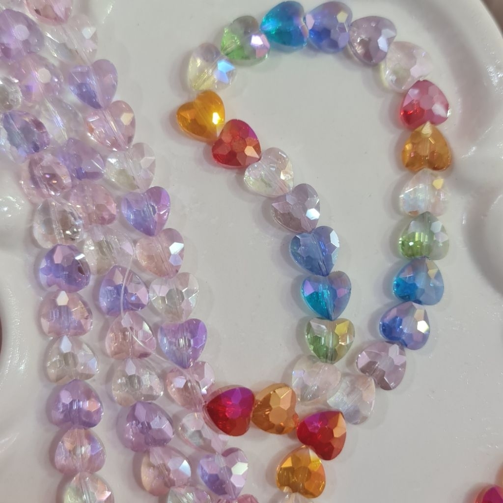 Grosir 36pcs Hati 10mm Ceko kristal crystal renceng swarovski AAA 3A Beads diy ronce monte mote