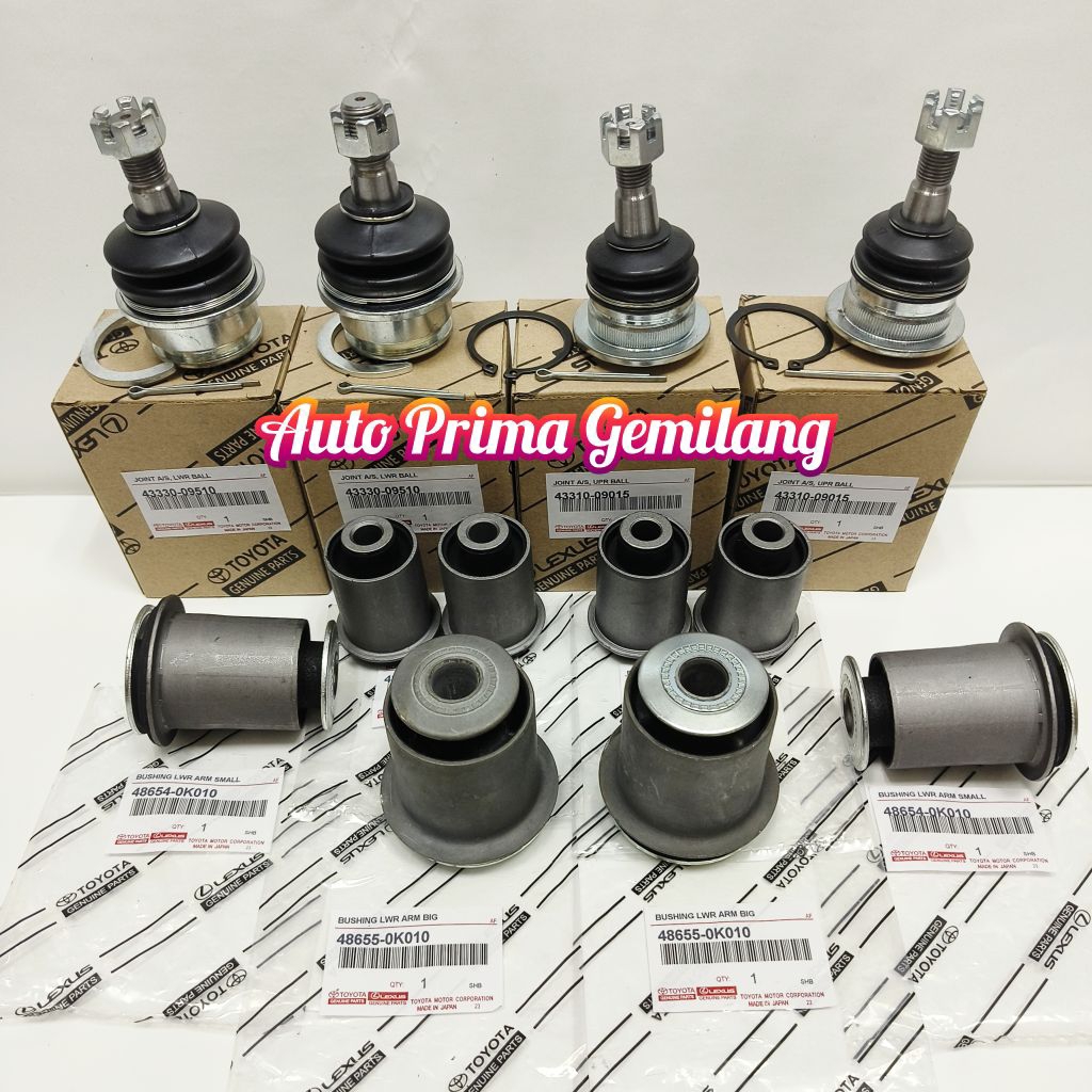 Ball Joint dan Bushing Arm Atas Bawah Komplit Toyota Innova Set 12pc