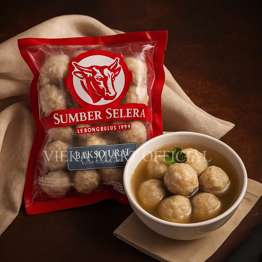 

Sumber Selera Bakso Urat Daging Sapi 290g isi 20 butir Kres dan Gurih