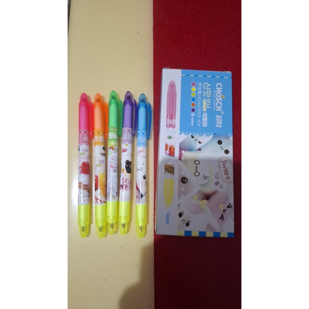 

Stabilo Warna Warni / Stabilo Timbal Balik / Stabilo Murah isi 12 pcs