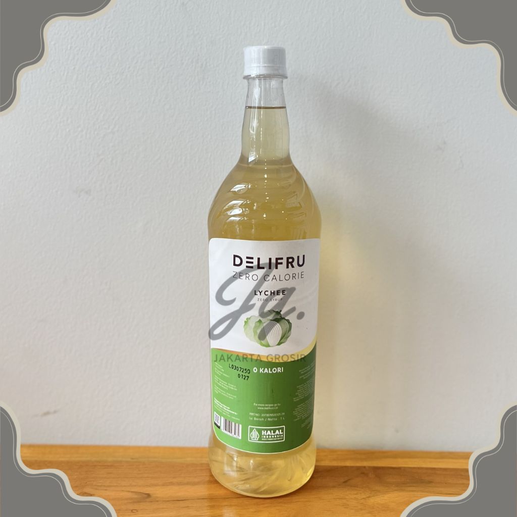 

Delifru Zero Calorie Free Sugar Lychee Syrup 1 Liter - Sirup Bebas Gula 0 Kalori Leci
