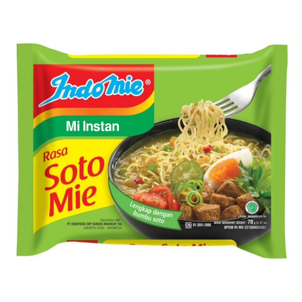 

Indomie Mi Instan Soto Mie 70 g
