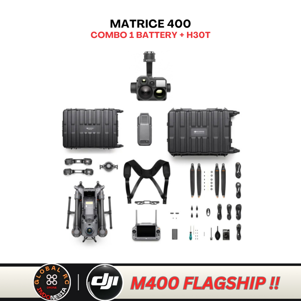 DJI Matrice 400 Combo 1 Battery + H30T 310JT Drone Mapping Pemetaan Sensor Thermal LRF NIR WIDE Zoom