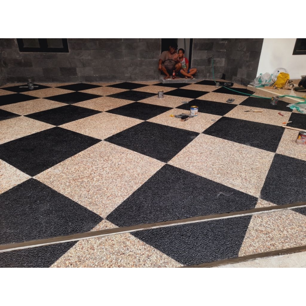 lantai batu alam koral sikat