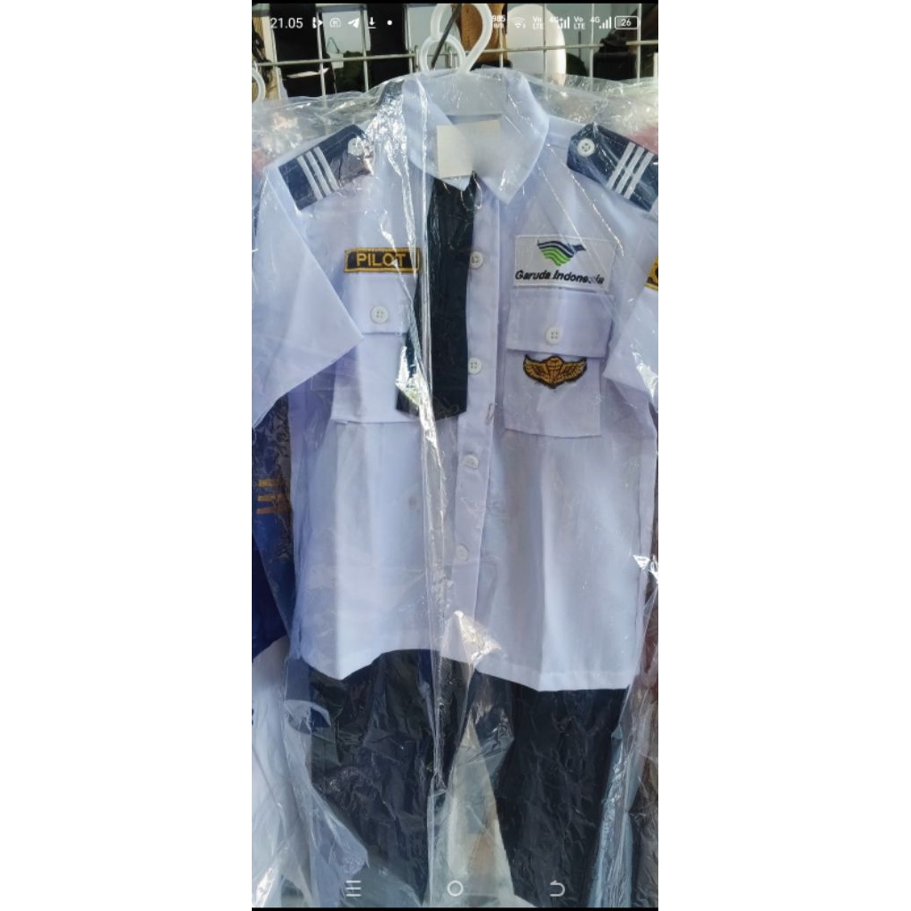 baju pilot carnaval ukuran L