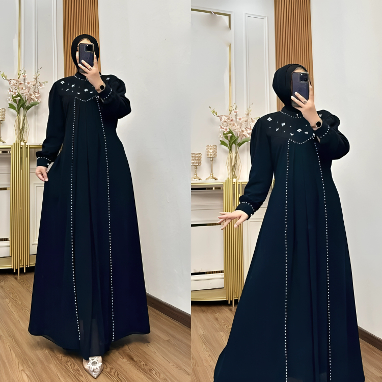 𝐇𝐚𝐝𝐞𝐞𝐪𝐚 Dress Rania Gamis Terbaru Dress Kondangan Bahan Ceruti Mix Payet Gamis Pesta Mewah