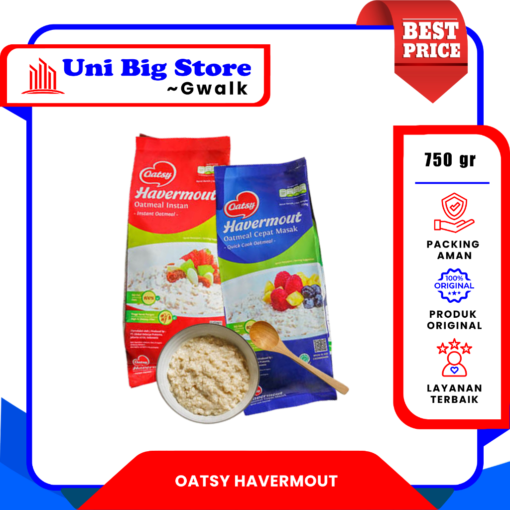 

OATSY HAVERMOUT OATMIL AUSTRALIAN OATS QUICK COOK INSTAN - 750 gr