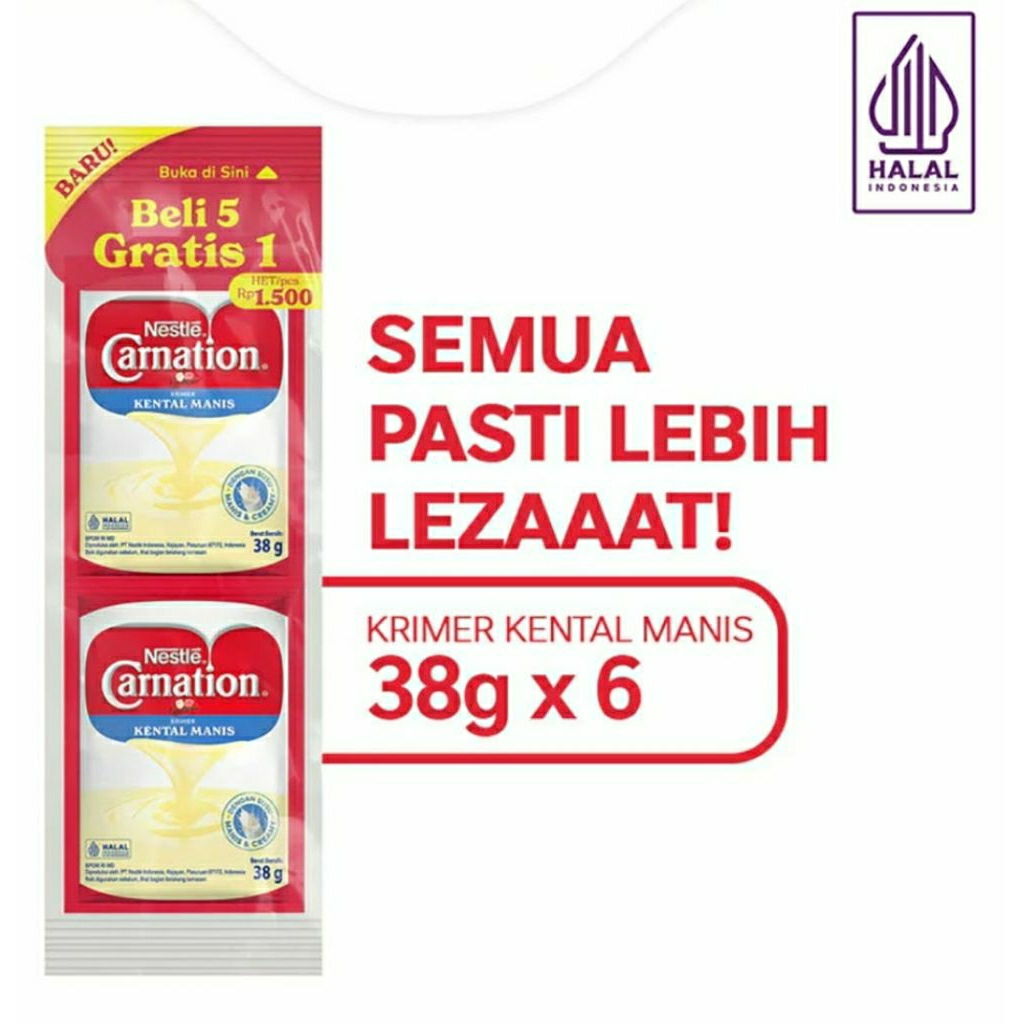 

CARNATION SUSU KENTAL MANIS ISI 6 SACHET