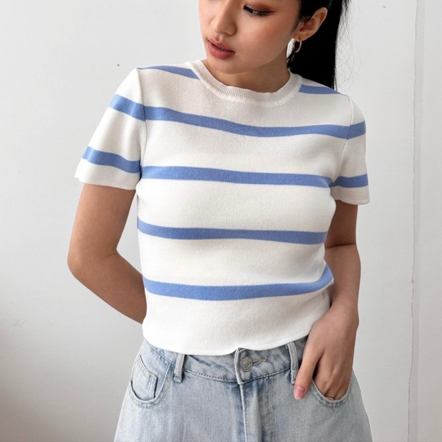 [MAFIA] RONA TOP / basic crop top / atasan crop knit casual wanita | outfit wanita
