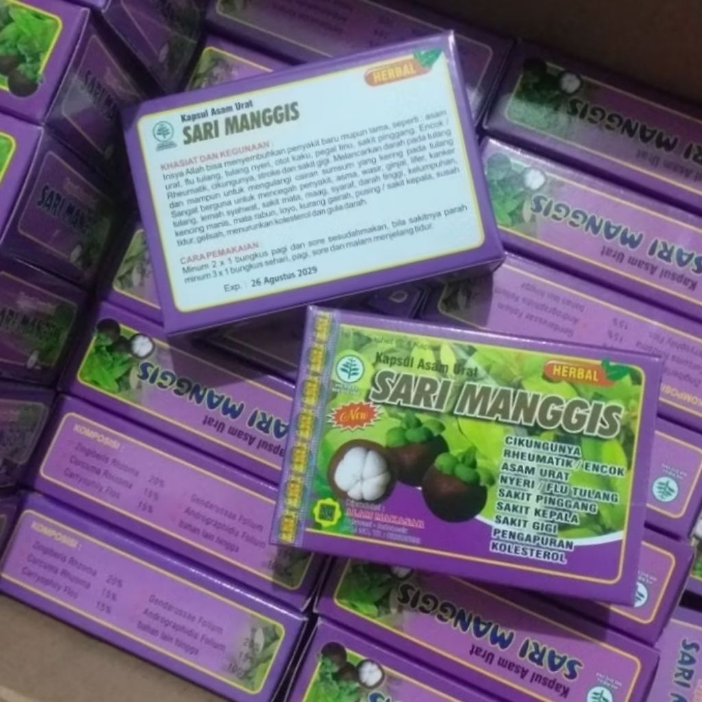 Herbal Kapsul Sari Manggis Asam urat flu tulang cikungunya