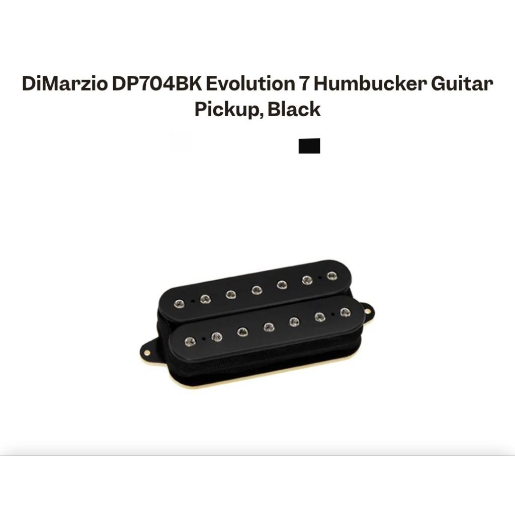 [Ready Stock] DiMarzio DP704BK Evolution 7 Guitar Pickup - BLACK