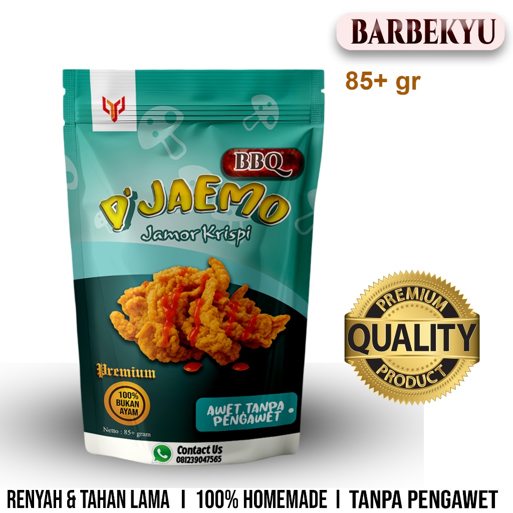 

Jamur Crispy Premium D’Jaemo Rasa BBQ 85g | Camilan Renyah Gurih Halal UMKM
