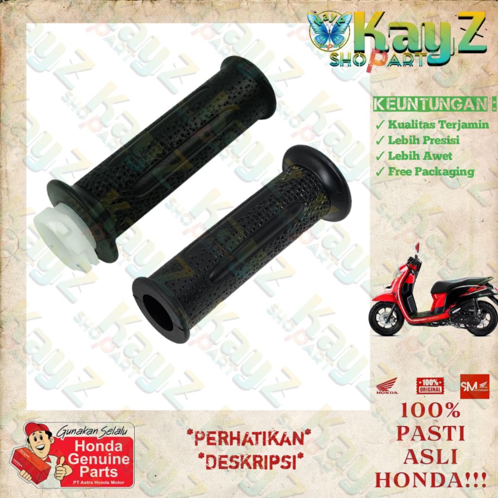 Karet Gas Grip Handgrip Scoopy K2f Original 53140K2fN80 53166K2FN80