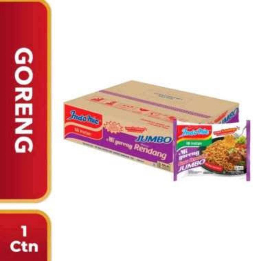 

INDOMIE GORENG JUMBO Harga Per 1 Dus isi 24 pcs Mie Goreng Rendang Ayam Panggang Boleh Mix