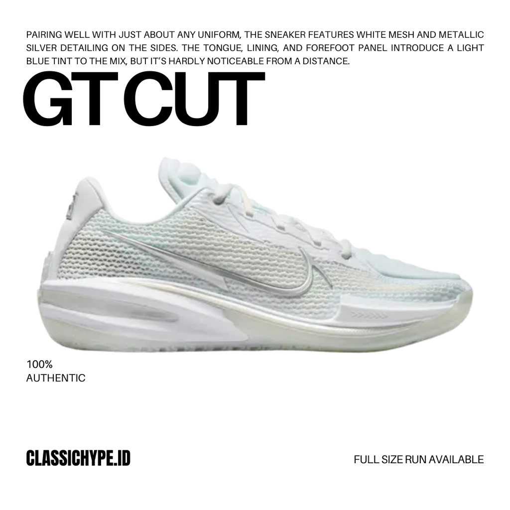 Nike Gt Cut White Chrome 100% Original