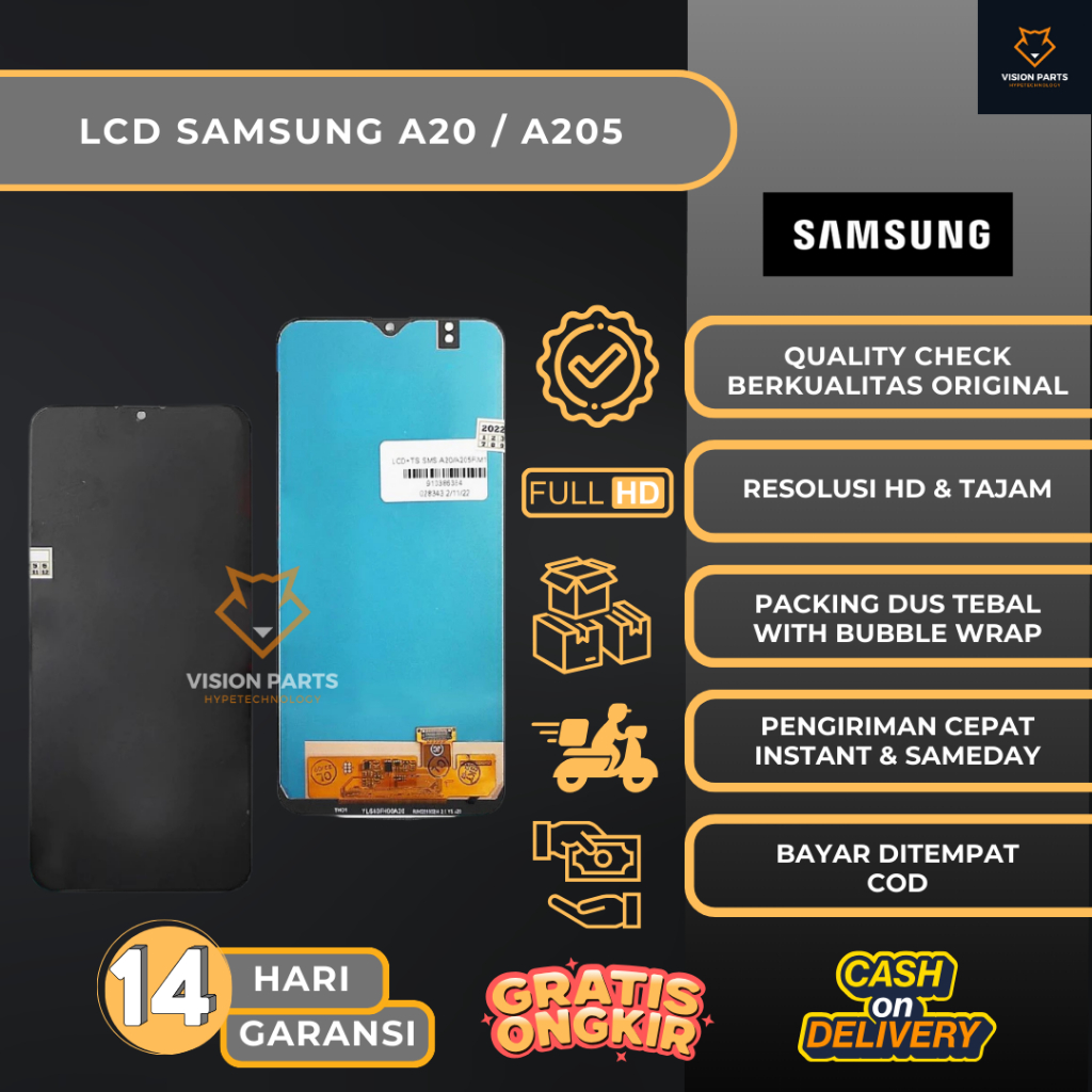 LCD TOUCHSCREEN SAMSUNG A20 / A205