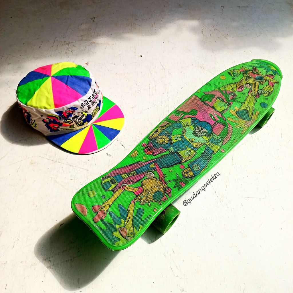 Skateboard Jadul 90an Vintage Gundam Skateboard 27"