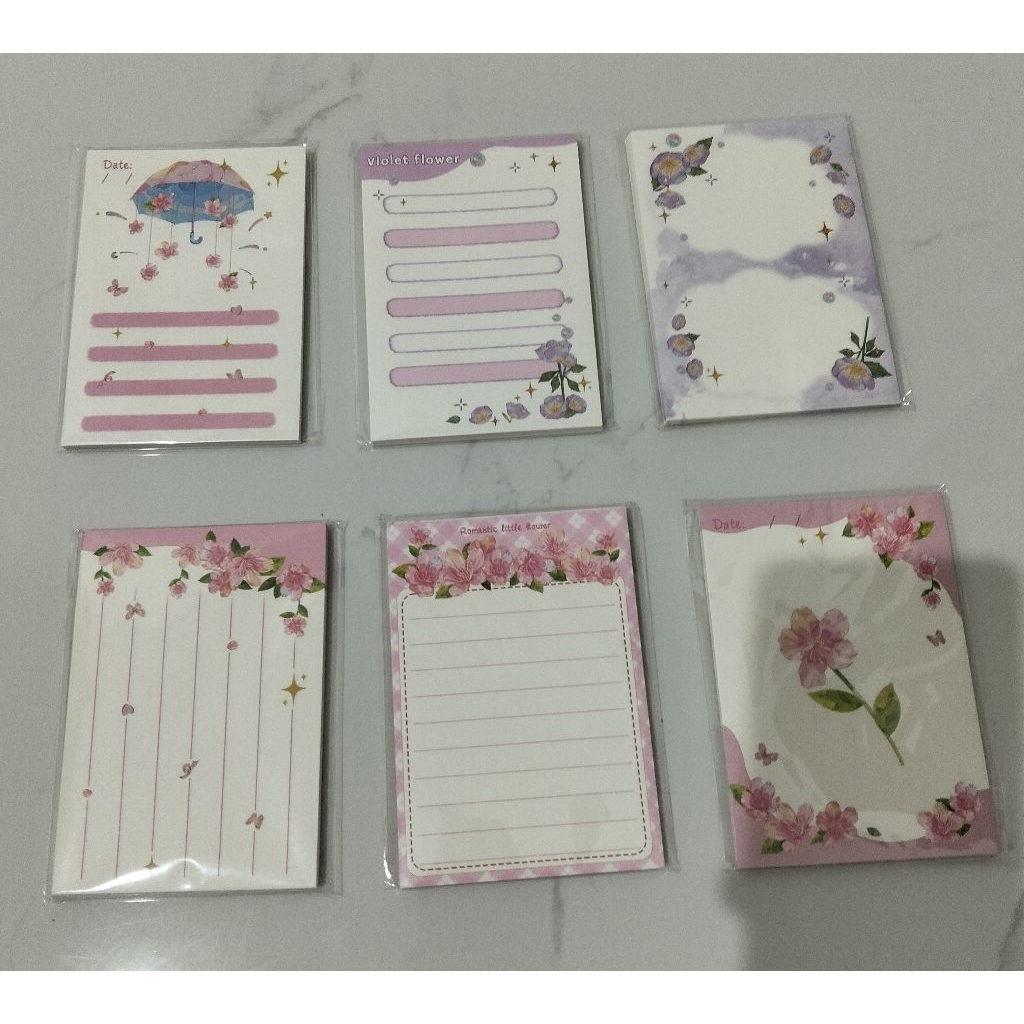 

Memopad A7 Murah Motif Bunga isi 50 lembar