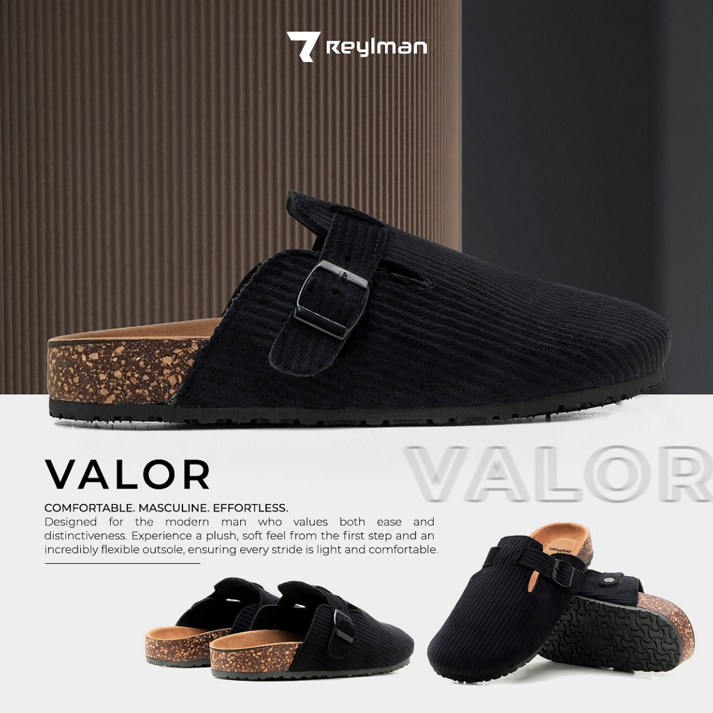 REYL MAN x RP ORIGINAL | REYL MAN VALOR CORDUROY - Slippers Mules | Slippers Slip on Clogs Bustong