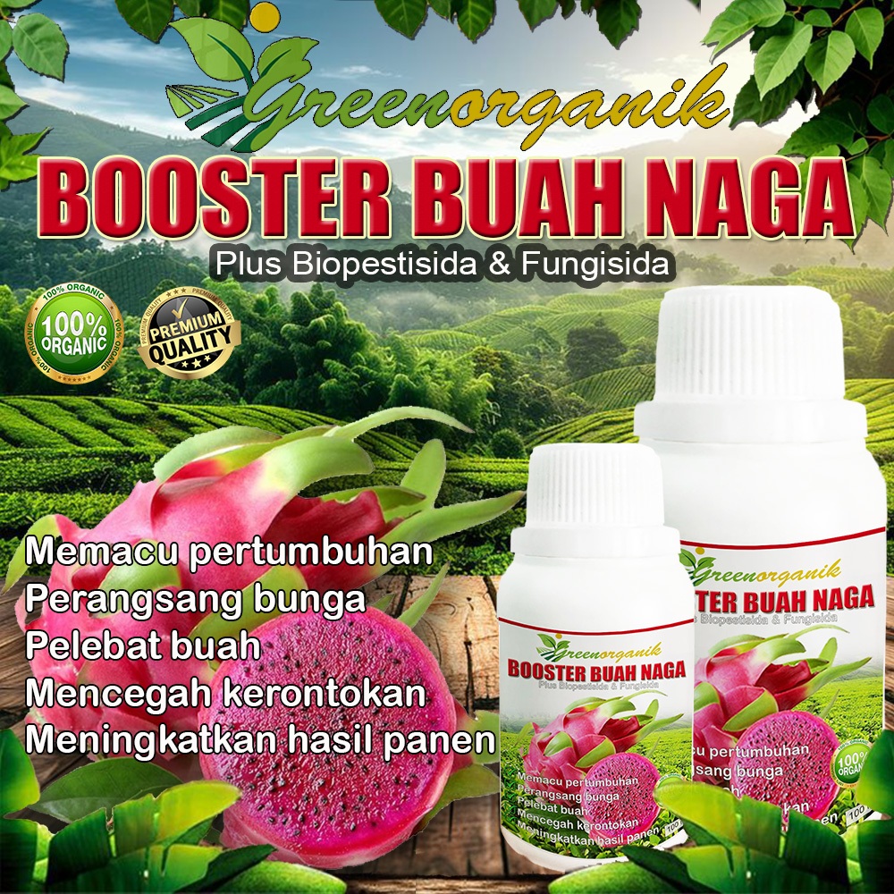 Pupuk Booster Buah Naga Pelebat Organik Cepat Berbuah Lebat 100ml murni fermentasi organik