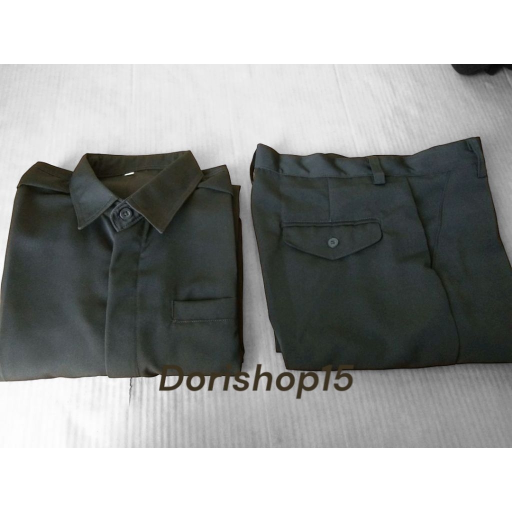 [premium] stelan seragam security safari Paspampres bodyguard kancing tertutup warna coklat tua leng