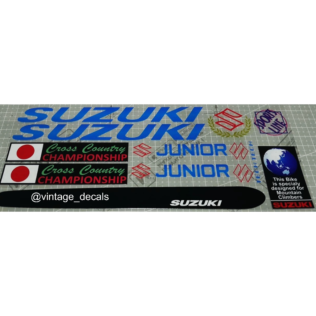 sticker sepeda SUZUKI kecil roda 20 inchi
