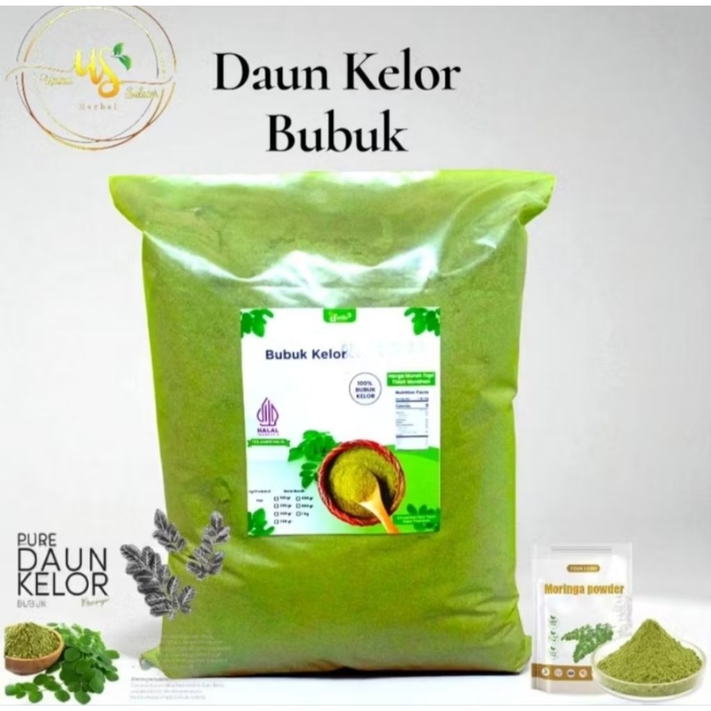 

daun kelor bubuk murni herbal asli Indonesia berat 250 gram