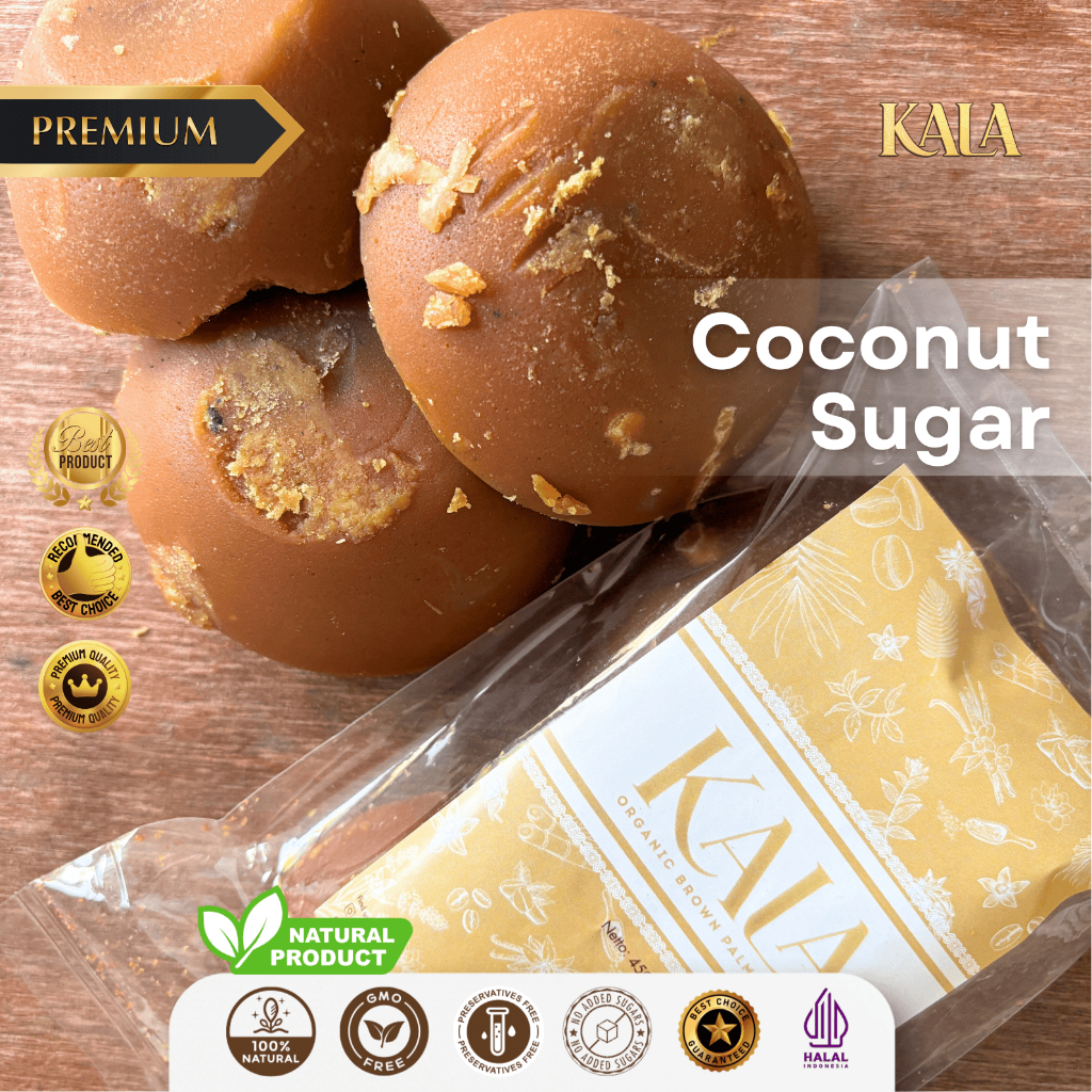 

KALA Gula Jawa Organik 1 KG Coconut Sugar atau Gula Kelapa Batok Organik - Gula Merah Alami Murni