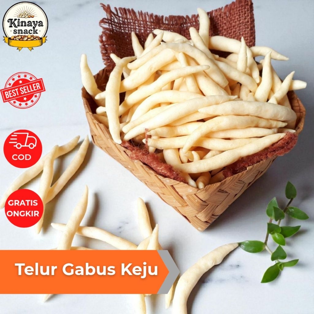 

Telur Gabus Keju 250 Gram 500 Gram 1 kg / kue bidaran cendol keju Cemilan Snack Kiloan Gurih Renyah