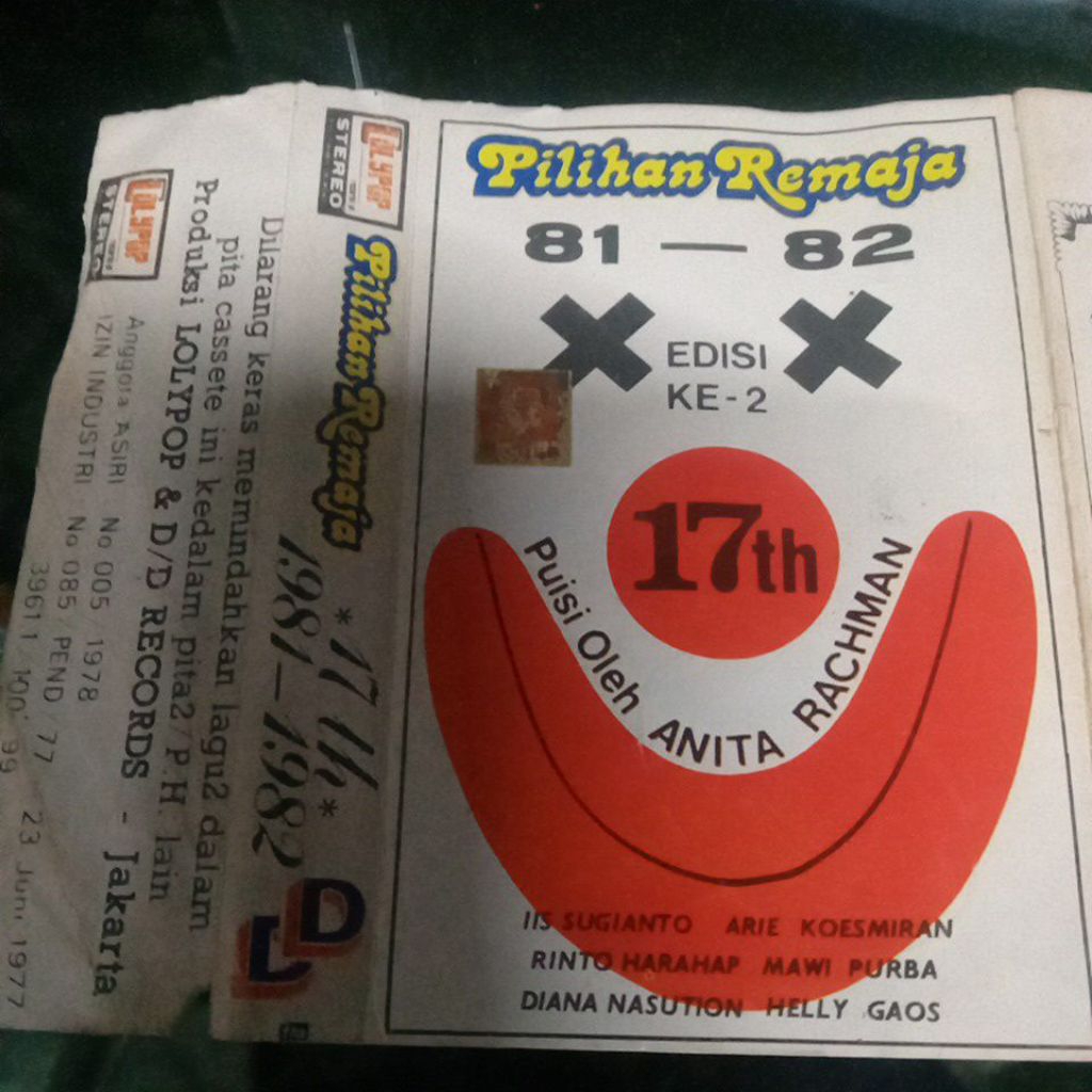 kaset pita PILIHAN REMAJA KT101