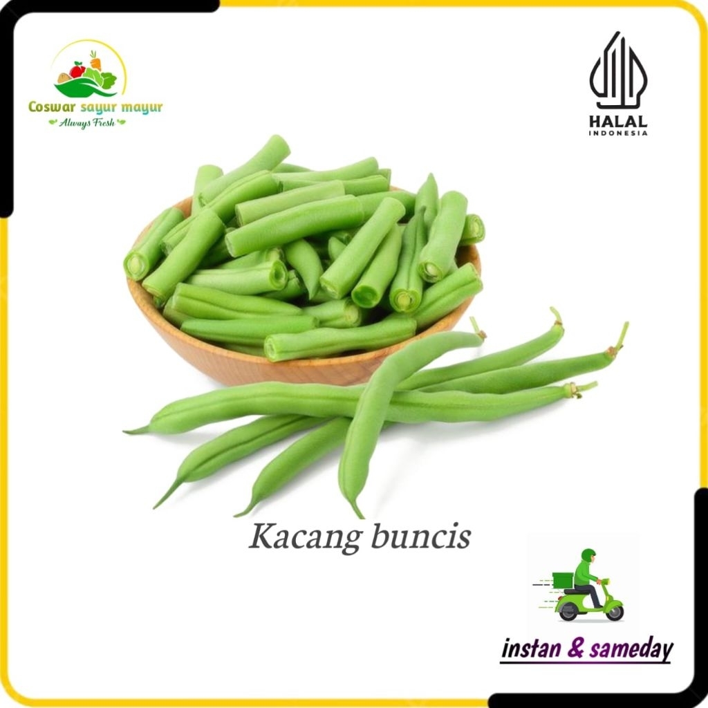 

kacang buncis fresh ( 500gram ) sayuran hijau praktis dan bergizi/buncis segar kiloan