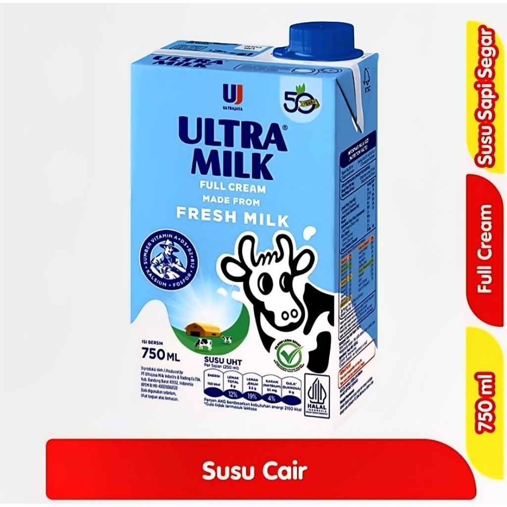 

ULTRA MILK SUSU UHT FULL CREAM KOTAK 750ml