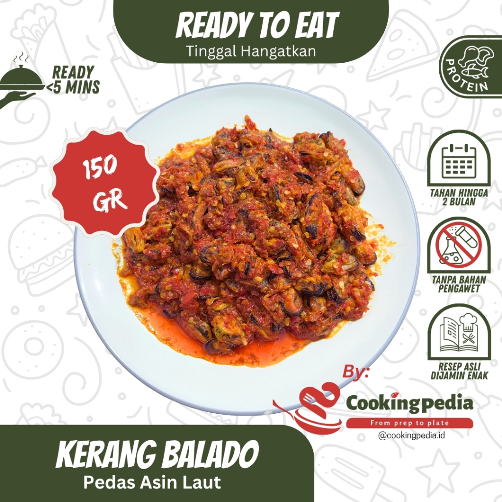 

[Cookingpedia] Kerang Balado I Sambal Kerang Pedas Gurih I Tinggal Hangatkan I Ready to Eat