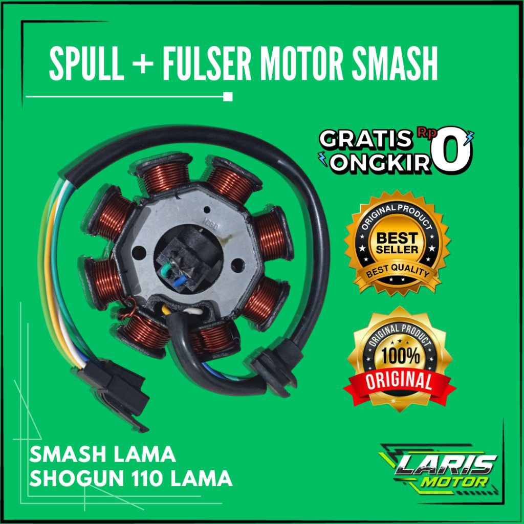 Spull + Fulser Motor Suzuki Shogun 110 Shogun Lama – Spul Komplit Stator Coil Generator Gulungan Tem