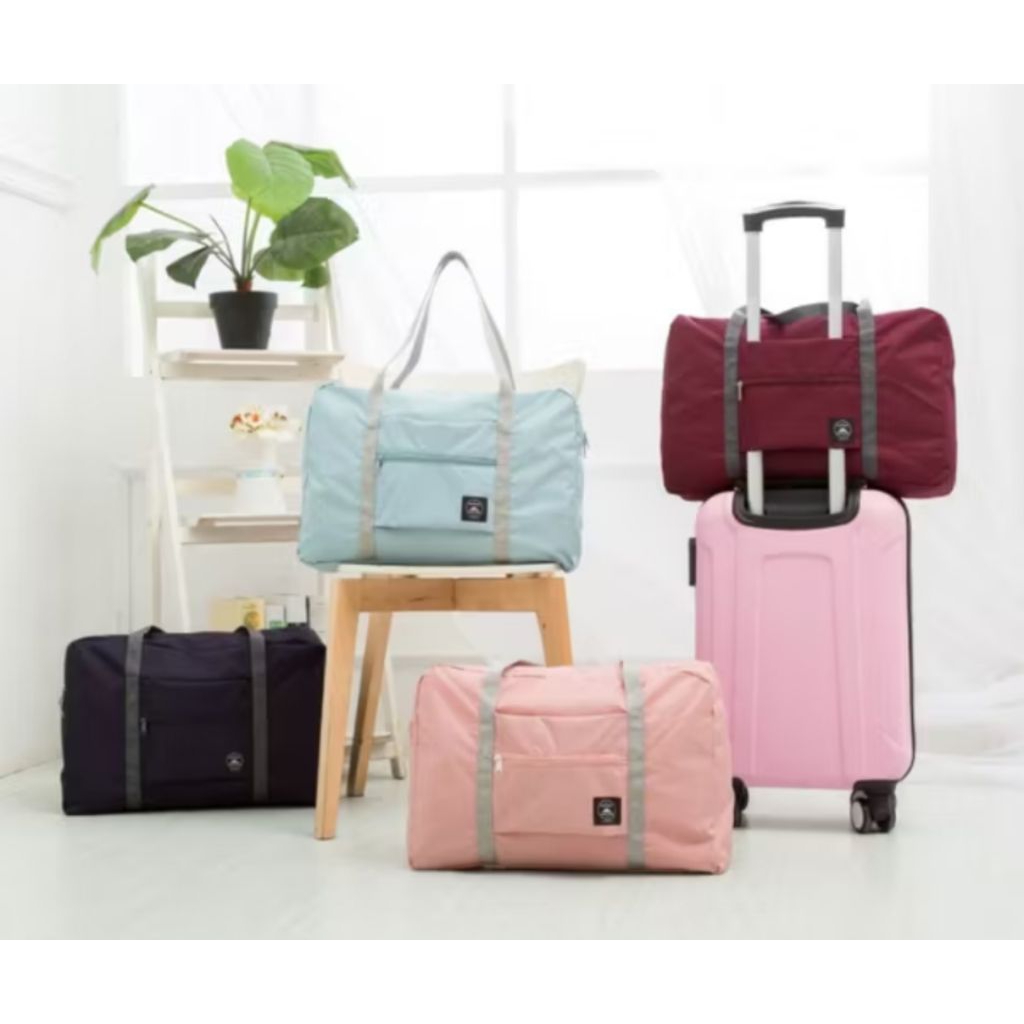 Tas Travel Lipat Motif Besar / Tas Koper Lipat Jinjing