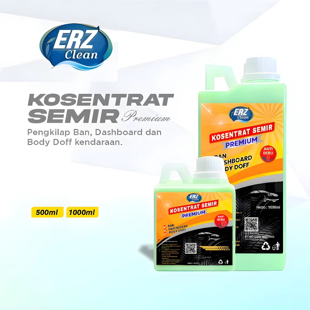 Kosentrat Semir ERZ Clean Premium Semir Ban Anti Debu Semir Jok Dashboard & Body Doff Penghitam Ban 