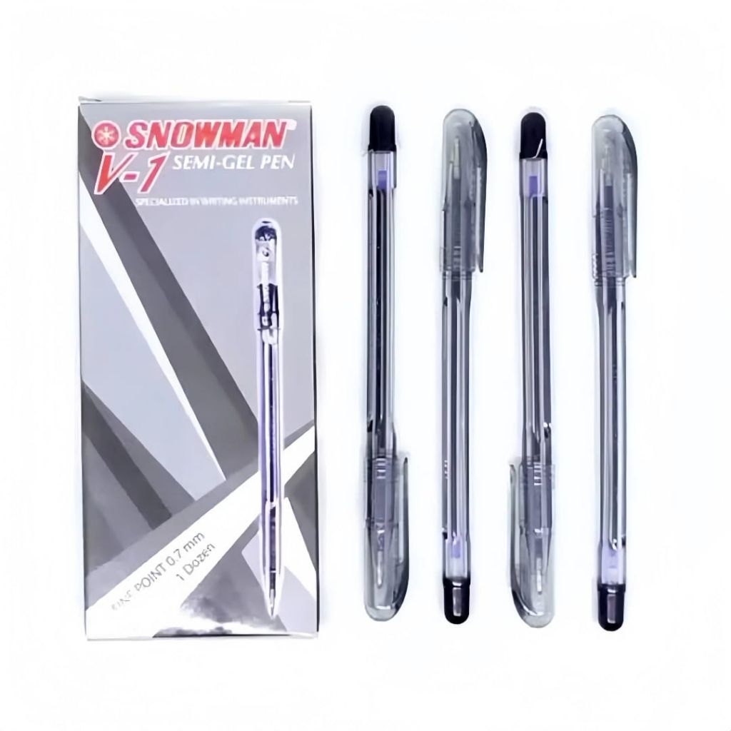 

TERBARU 1 PACK [12PCS] BOLPOINT SNOWMAN V-1 ORIGINAL
