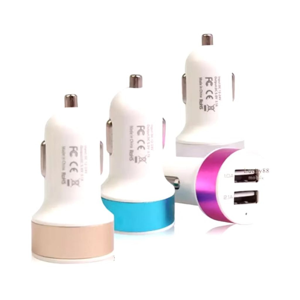 ADAPTOR CAR MOBIL/CAS MOBIL/CHARGER MOBIL COLOKAN PORT 2 IN 1 CAS USB HP POLOS